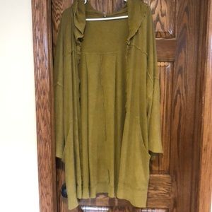 Free People Hooded Open Cardigan